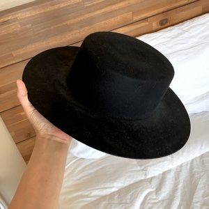 GigiPip Black Boater